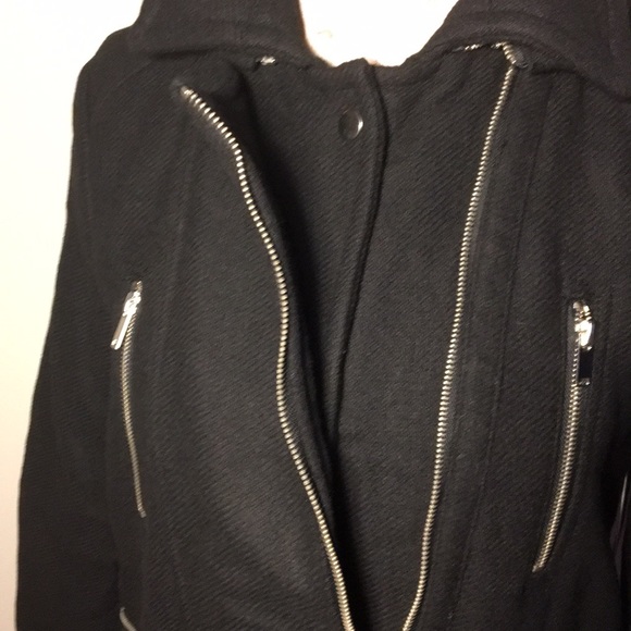 NWT Forever 21 new with tags black zip up coat M - Picture 2 of 6